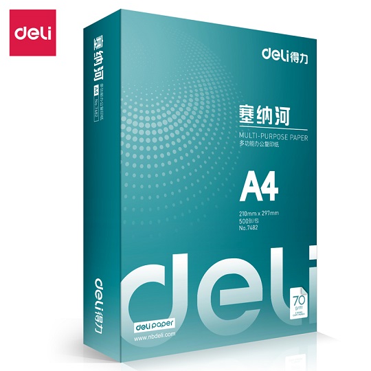 得力/deli 7482 復(fù)印紙 得力塞納河 A4 70g 500張/包 8包/箱 